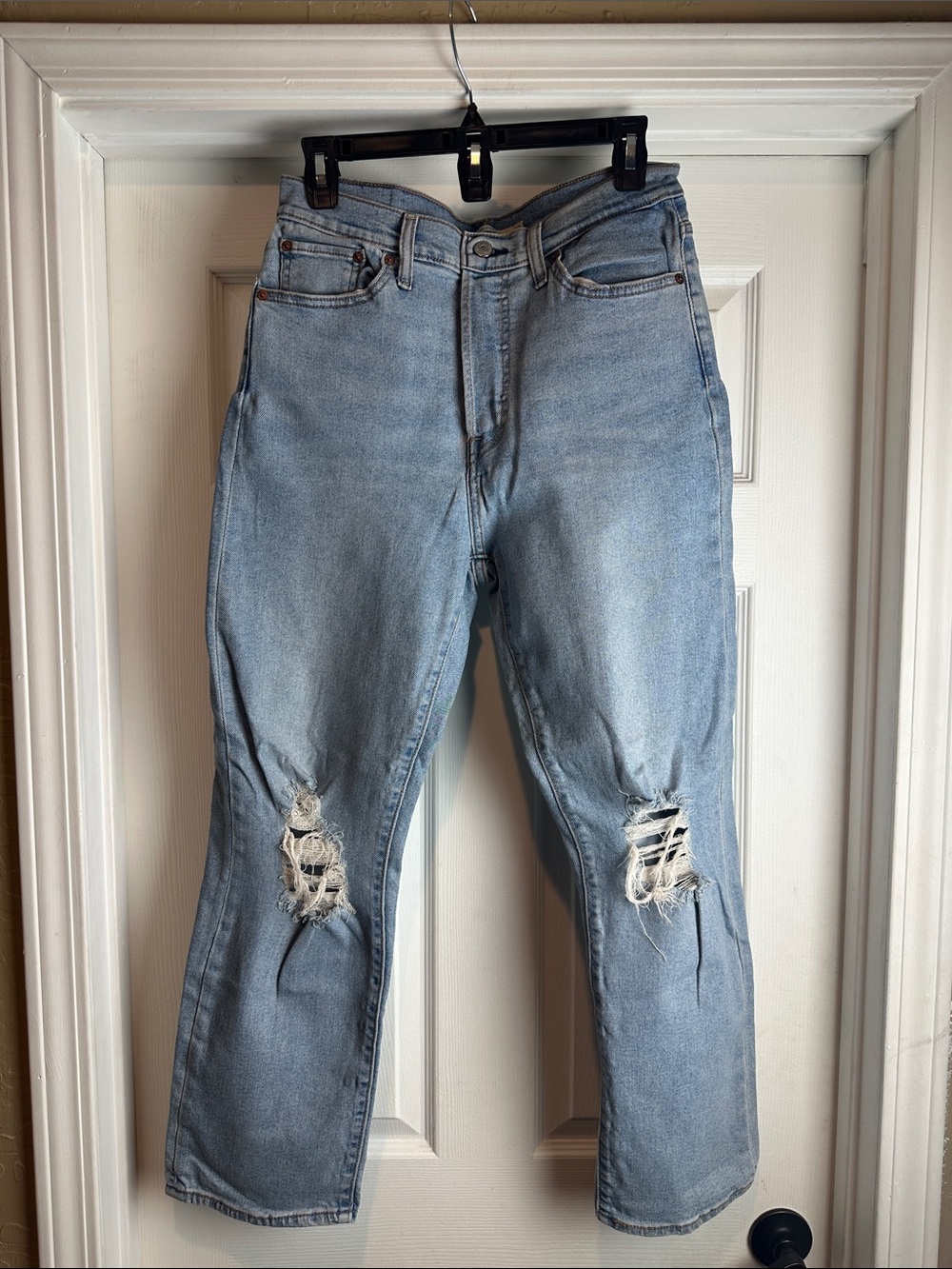 Levi’s Light Wash Distressed Weggie Straight Jeans W30xL28